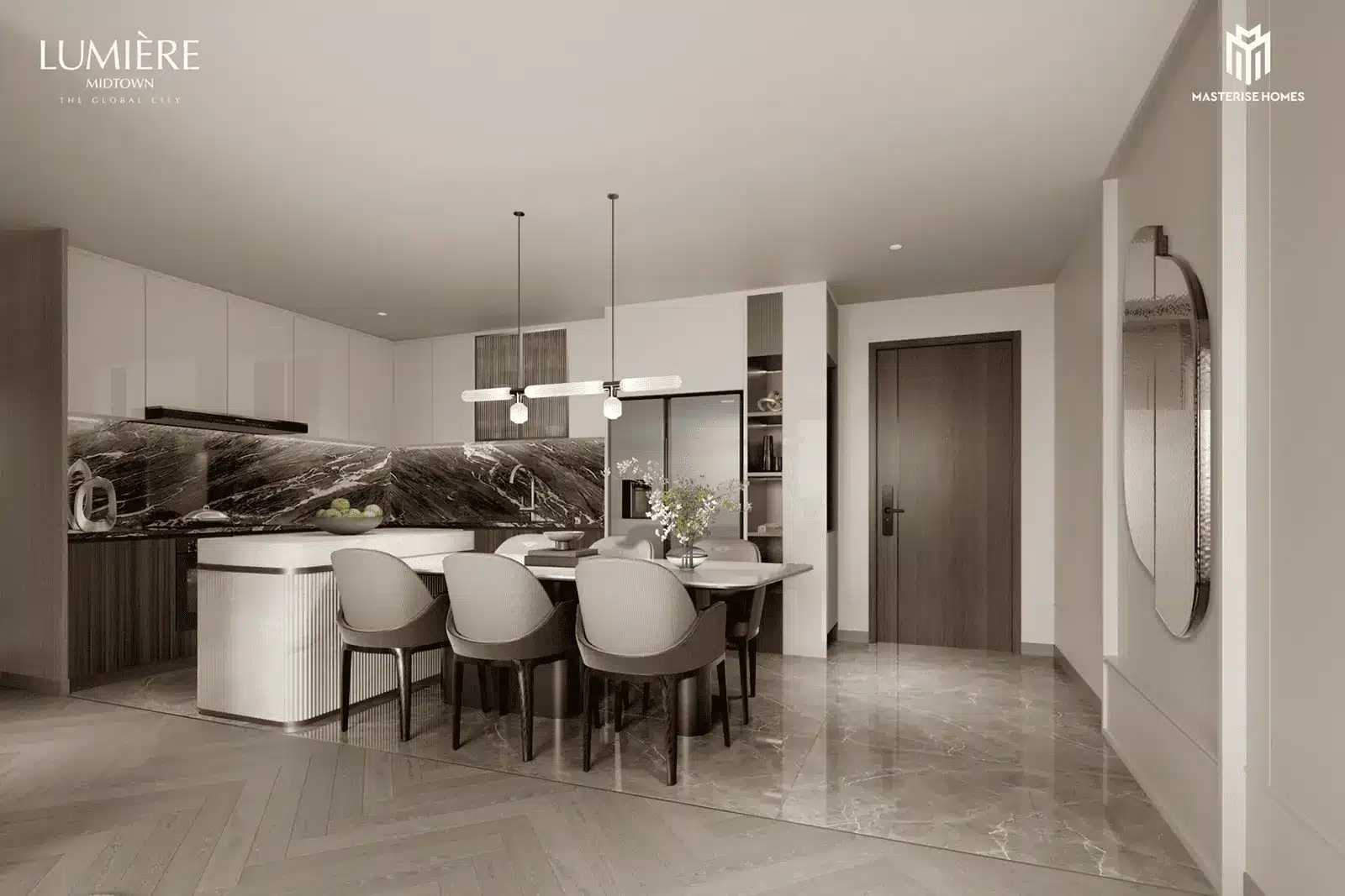 Không gian sống đẳng cấp tại LUMIÈRE Midtown, nơi tiện nghi và thiết kế tinh tế gặp gỡ sự sang trọng.