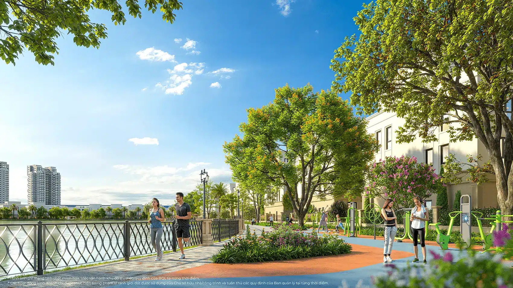 Công viên nội khu tại Vinhomes Green City mang đến môi trường sống sinh thái và tiện nghi, đáp ứng tối đa nhu cầu cư dân.